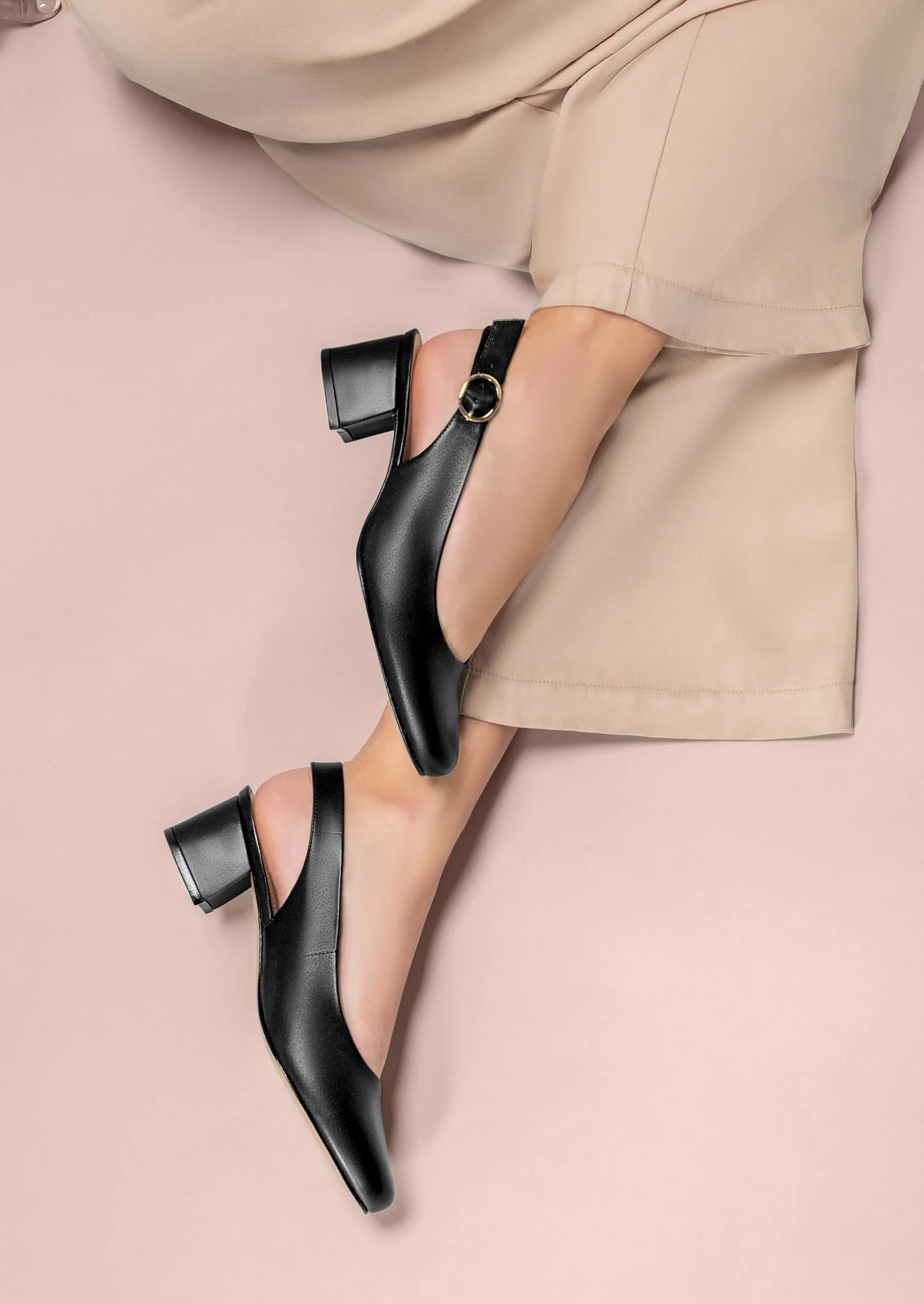 Andrea Heeled Slingback Flats 73995