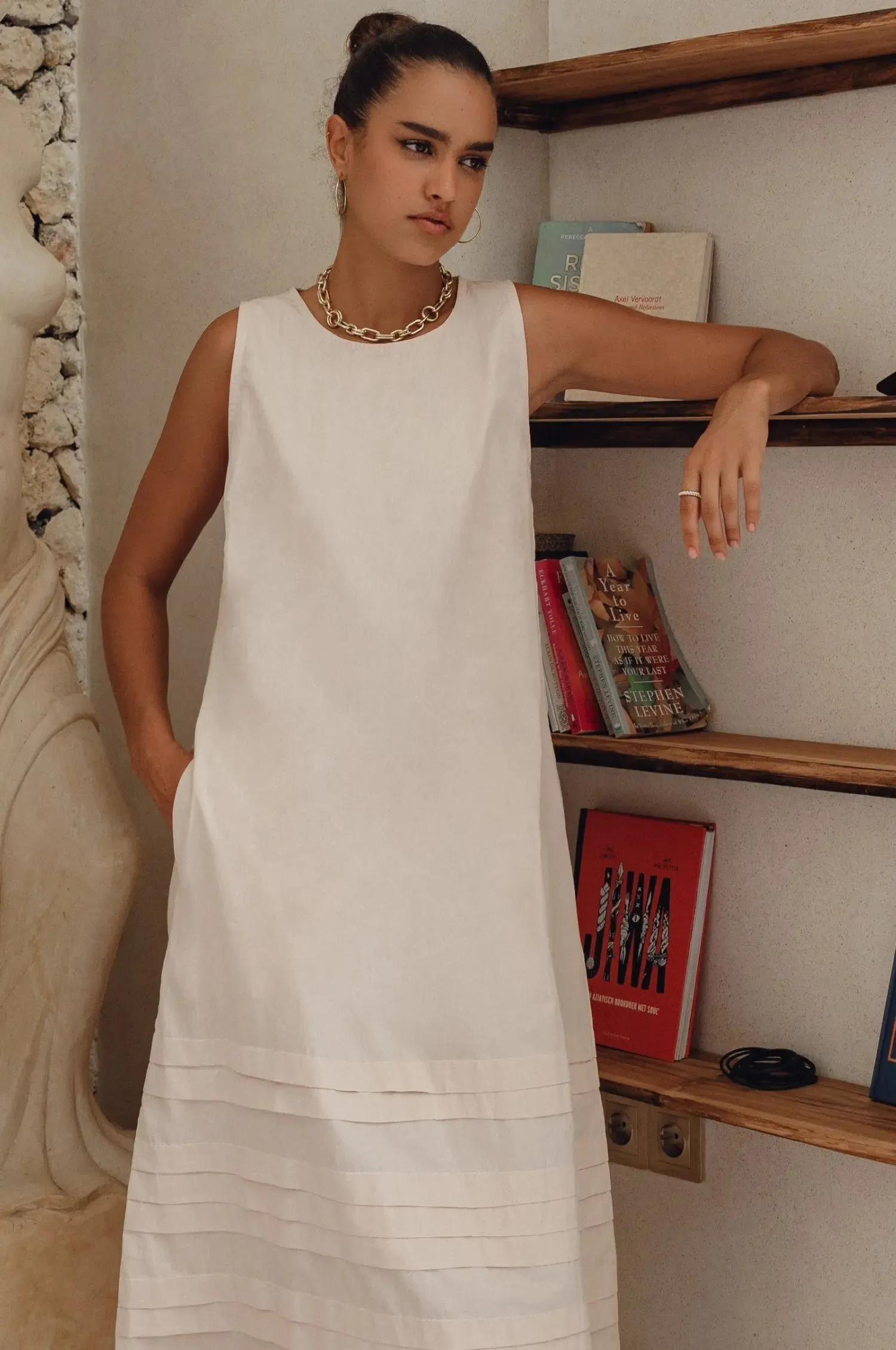 Beloved Cara Slip on Cotton Maxi Dress by Bali ELF