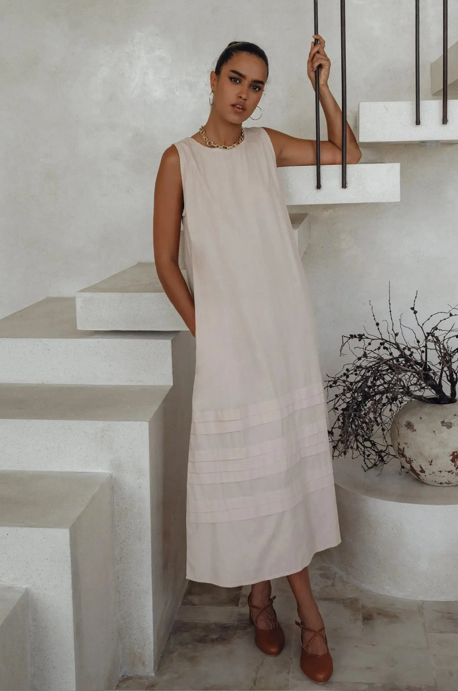 Beloved Cara Slip on Cotton Maxi Dress by Bali ELF