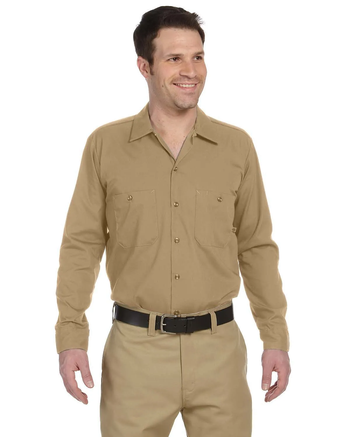 Dickies Industrial Long Sleeve Work Shirt | Desert Sand