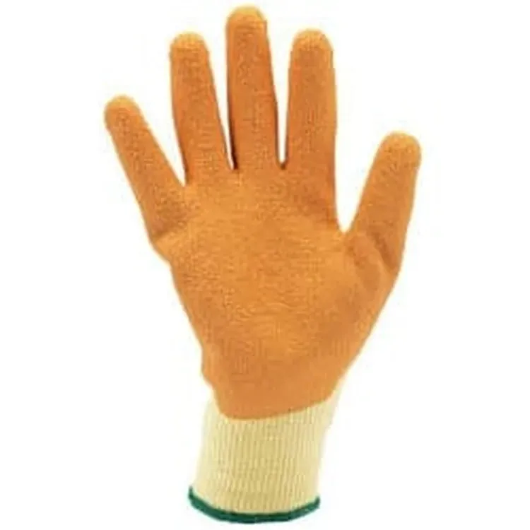 Draper Heavy Duty Latex Coated Work Gloves, Large, Orange Dr-82721
