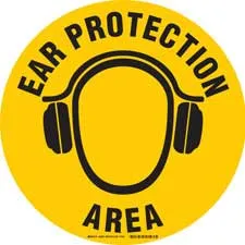 EAR PROTECTION AREA Anti-Slip Floor Sign/Buy online
