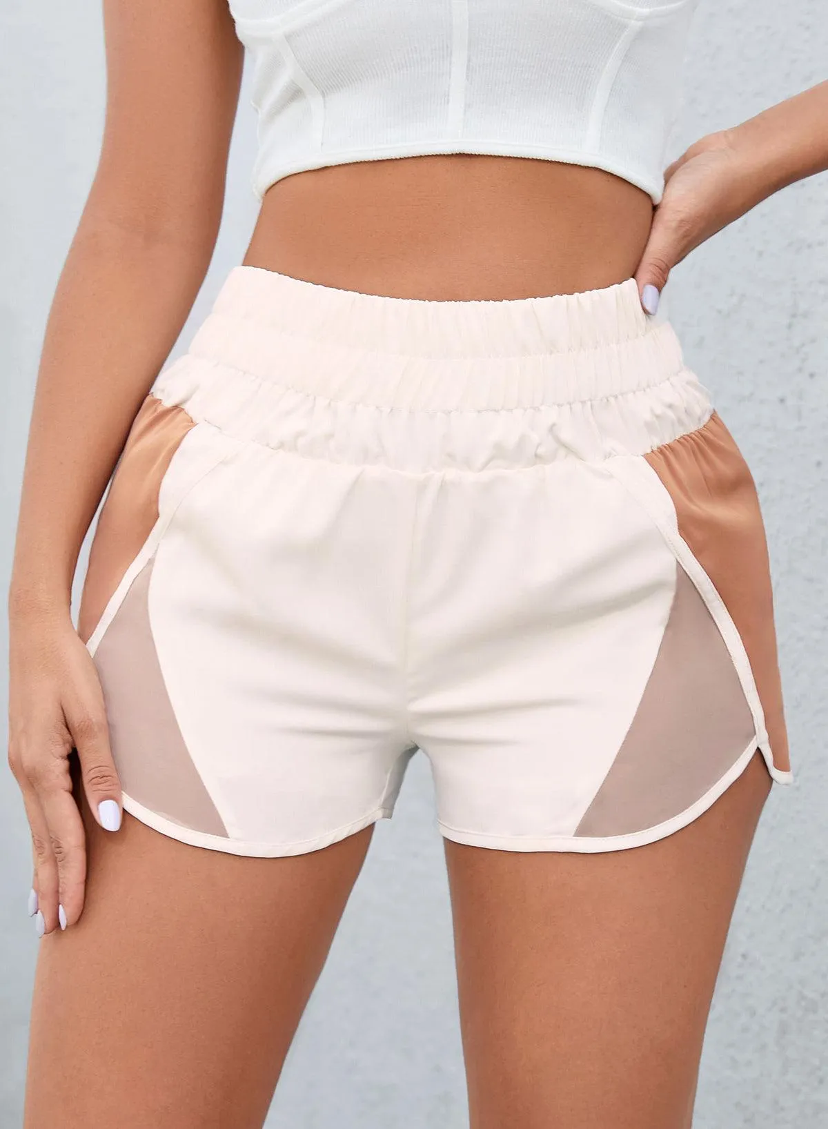Hazel Blues® |  Color Block Wide Waistband Shorts