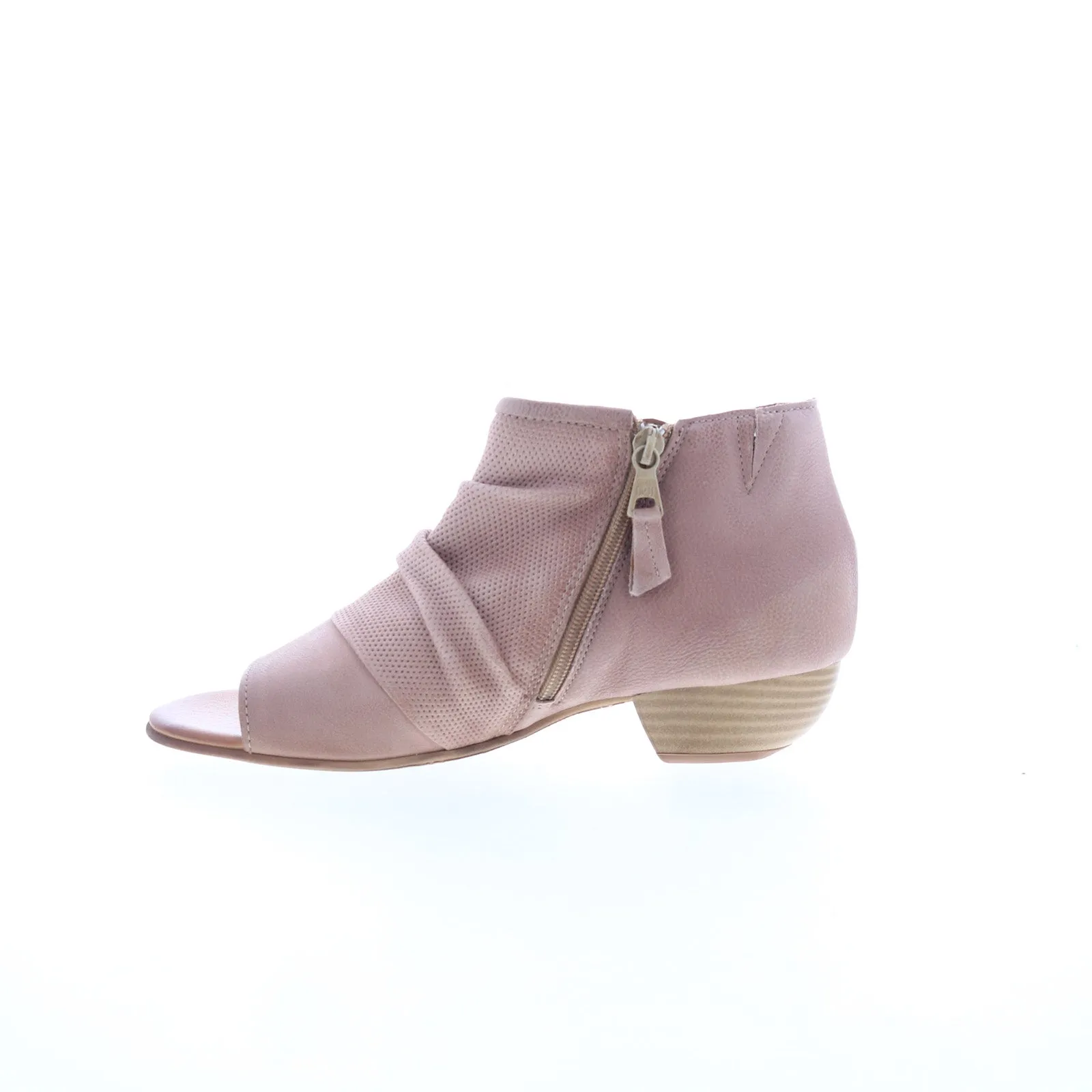 Miz Mooz Canterbury Womens Pink Leather Zipper Heeled Sandals Shoes