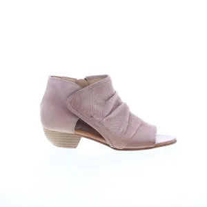 Miz Mooz Canterbury Womens Pink Leather Zipper Heeled Sandals Shoes