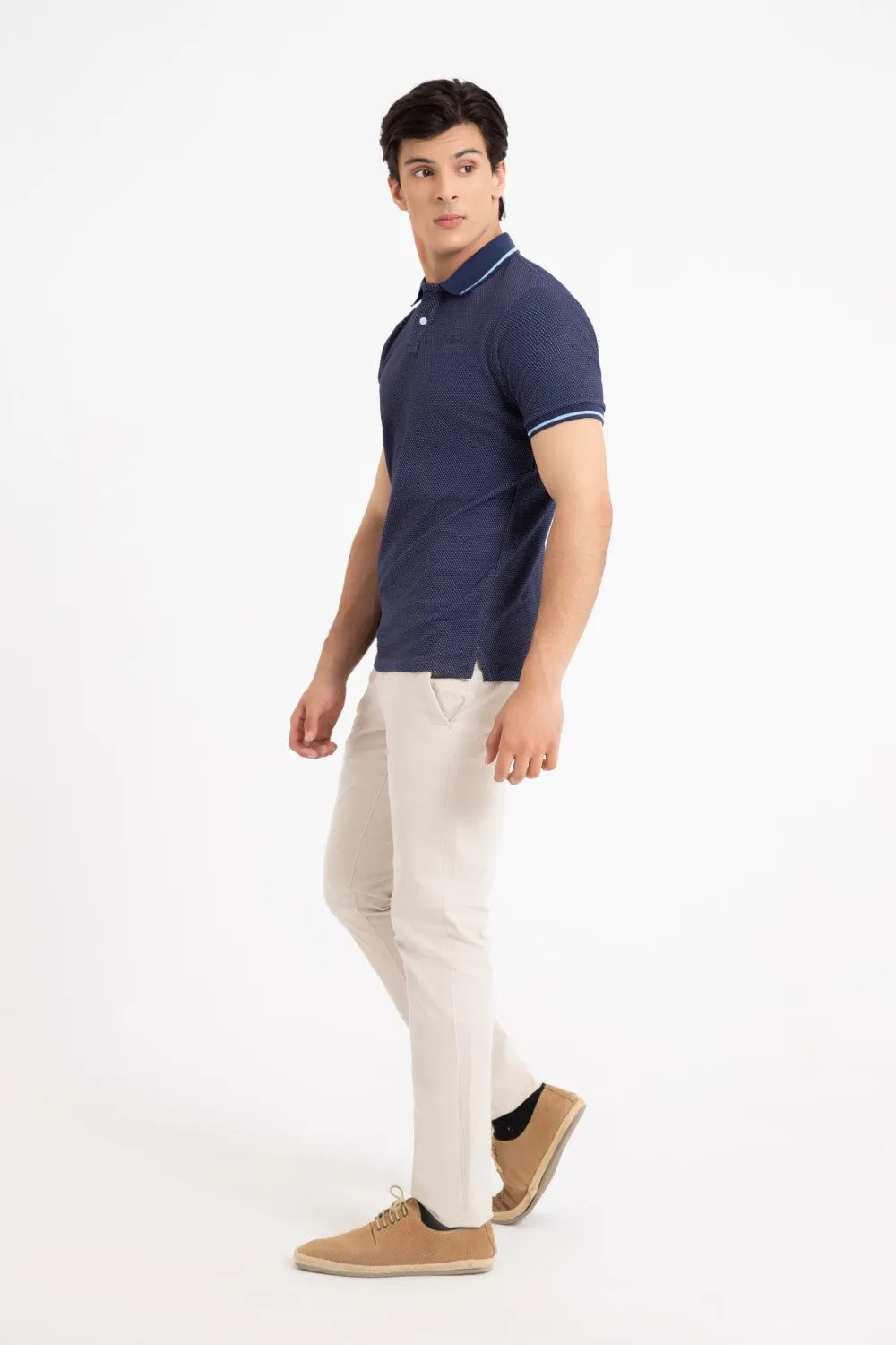 Navy Collar T-Shirt