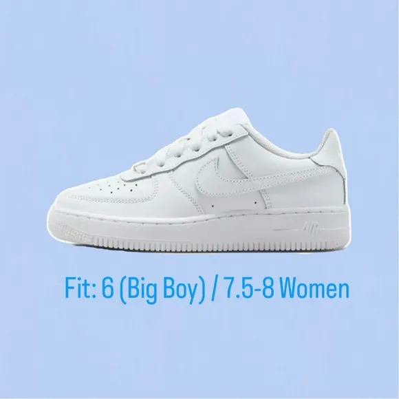 NIKE Air Force 1'07 White {Kids 6Y | Women 8}