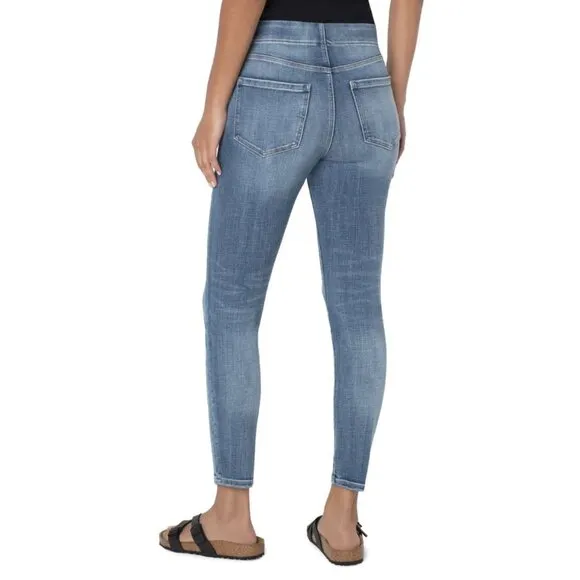 NWT Liverpool Chloe Pull On Distressed Stretch Skinny Jeans in Gardendale Sz. 4