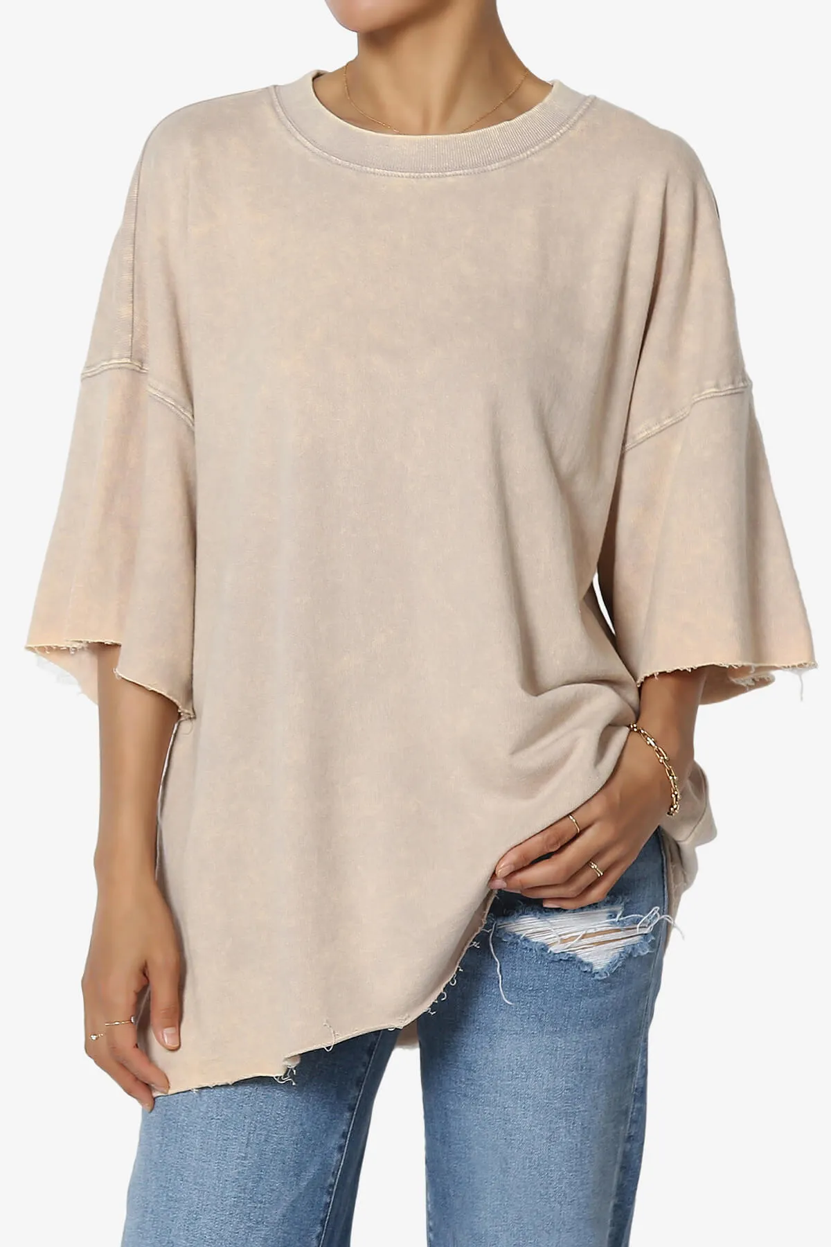 Olsen Oversized Vintage Acid Wash T-Shirt