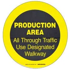 PRODUCTION AREA ToughStripe Floor Sign/Buy online