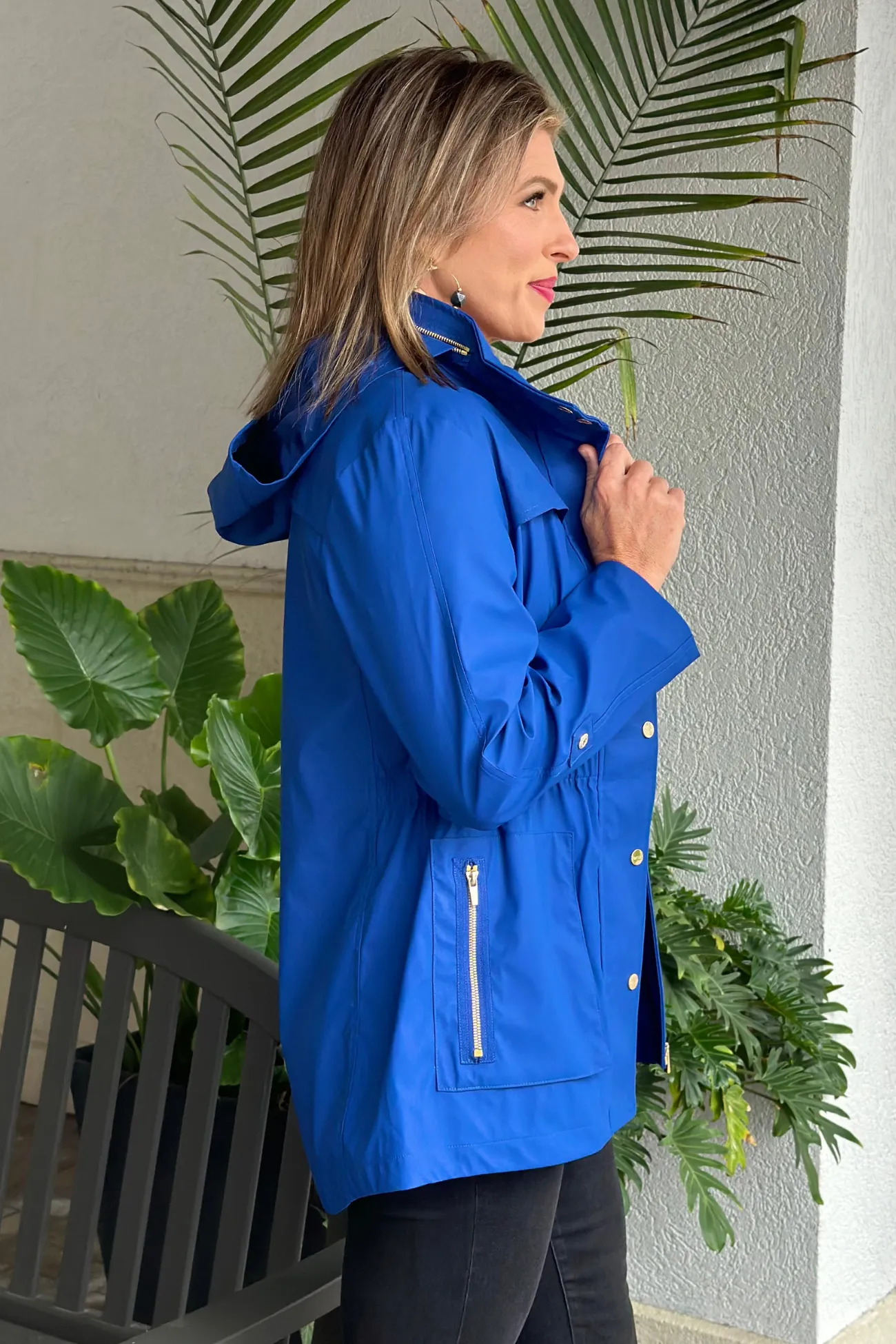 Renuar Singing In The Rain All-Weather Jacket-Royal Blue