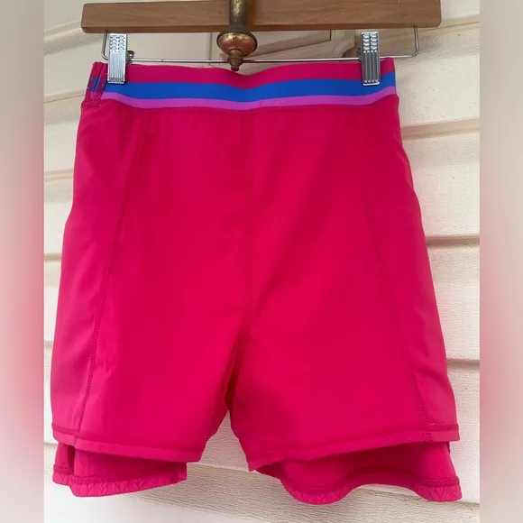 Revolve BeachRiot hot pink mini skort, NWOT, 3-color elastic waist, XS