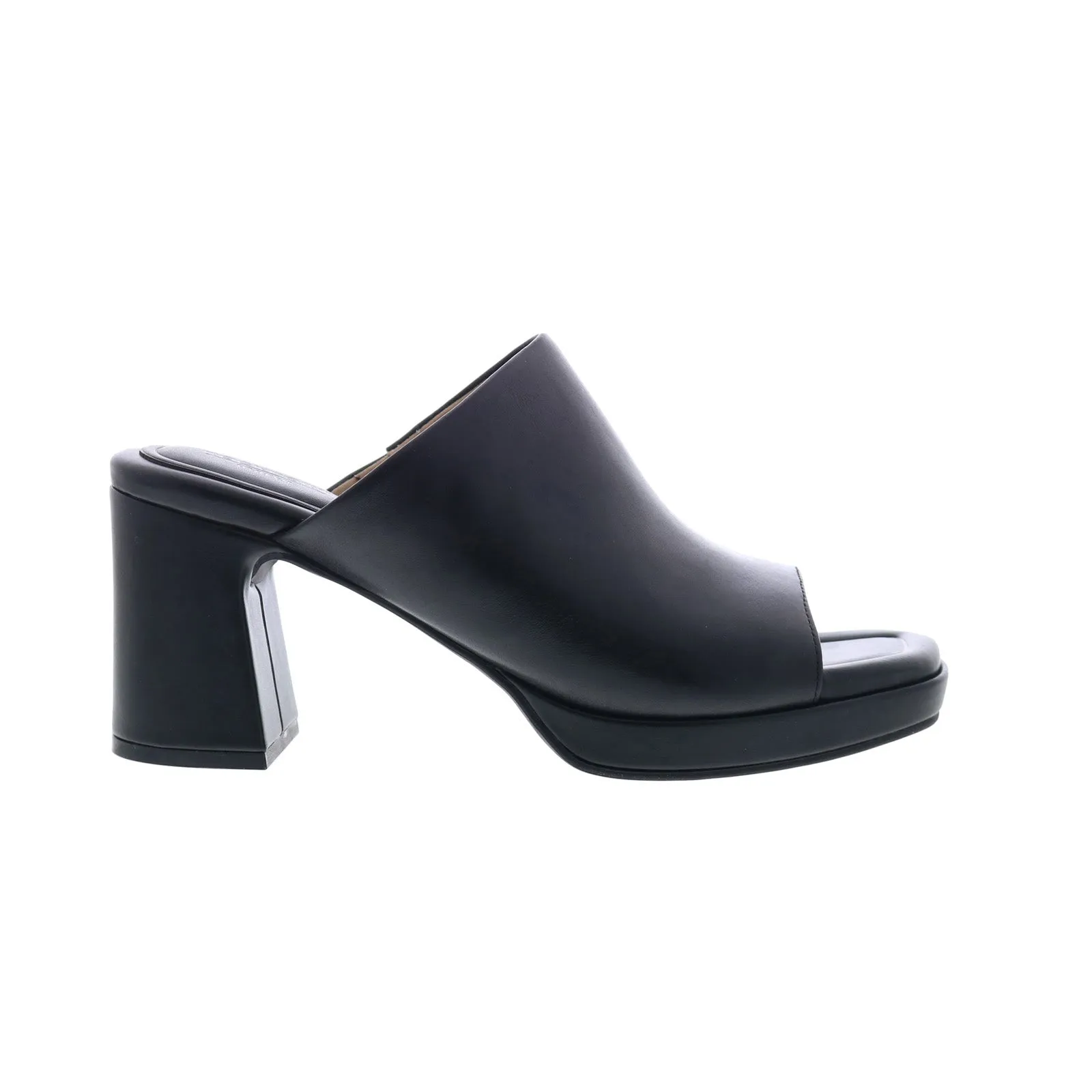 Rockport Aurielia Slide CJ4515 Womens Black Leather Heeled Sandals Shoes