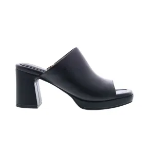 Rockport Aurielia Slide CJ4515 Womens Black Leather Heeled Sandals Shoes