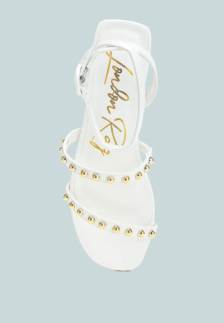 Studded Ankle Strap Flat Sandals By RAG