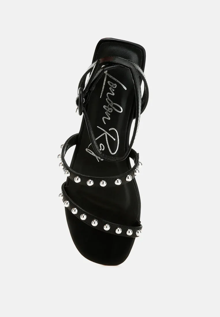 Studded Ankle Strap Flat Sandals By RAG
