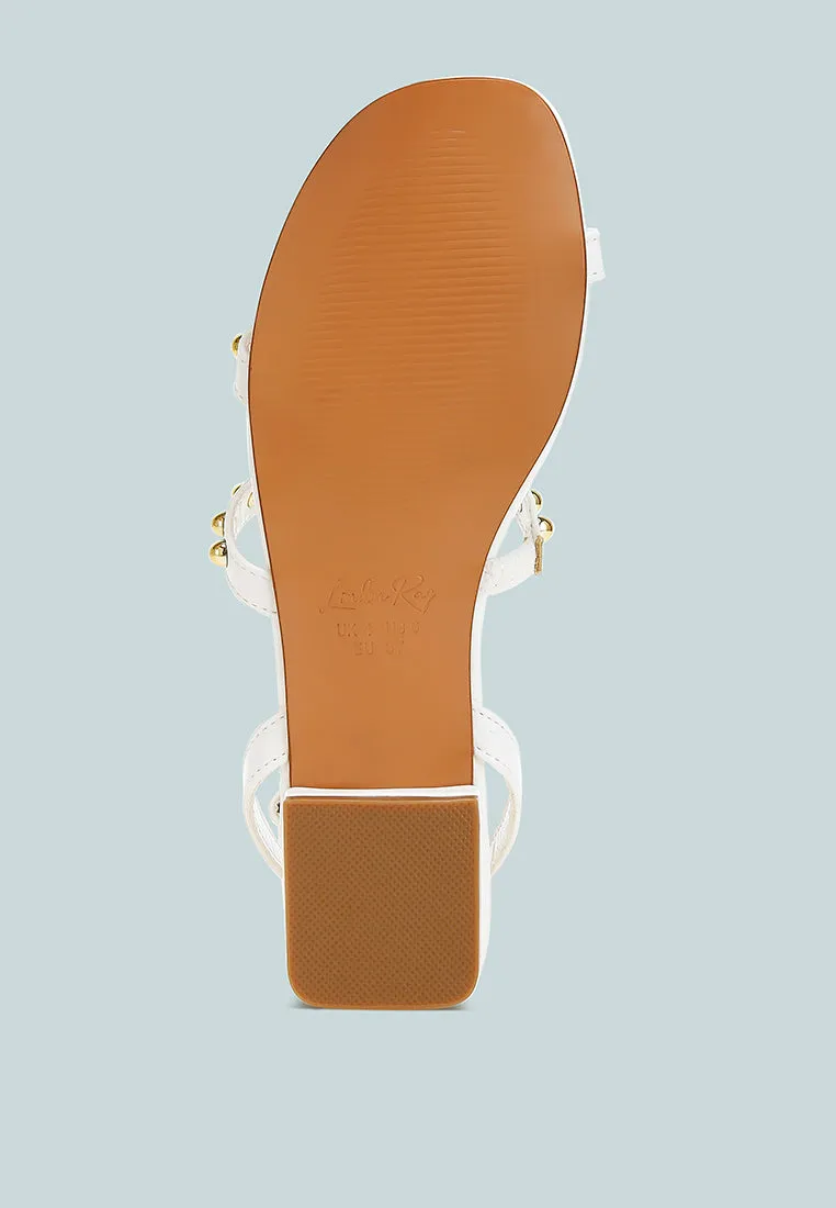 Studded Ankle Strap Flat Sandals By RAG