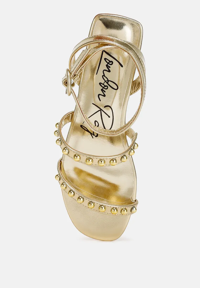 Studded Ankle Strap Flat Sandals By RAG