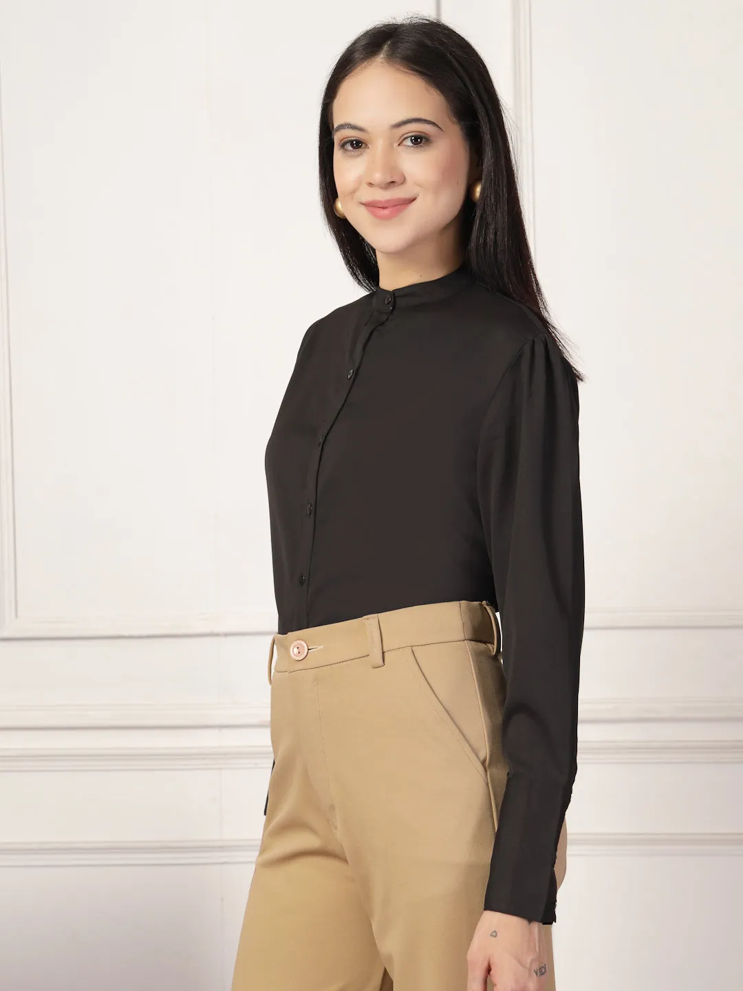 Style Quotient Women Black formal shirt