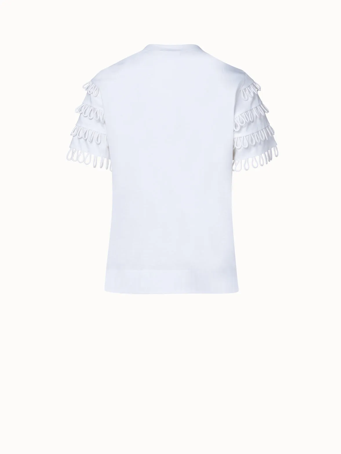 T-Shirt with Loop Intarsia Sleeves