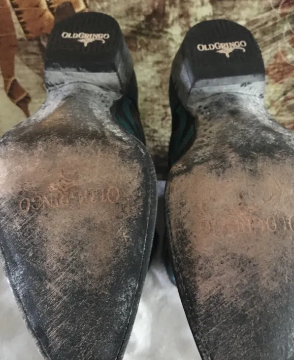 Thora Teal Stritched Boots 8/5 Like New!