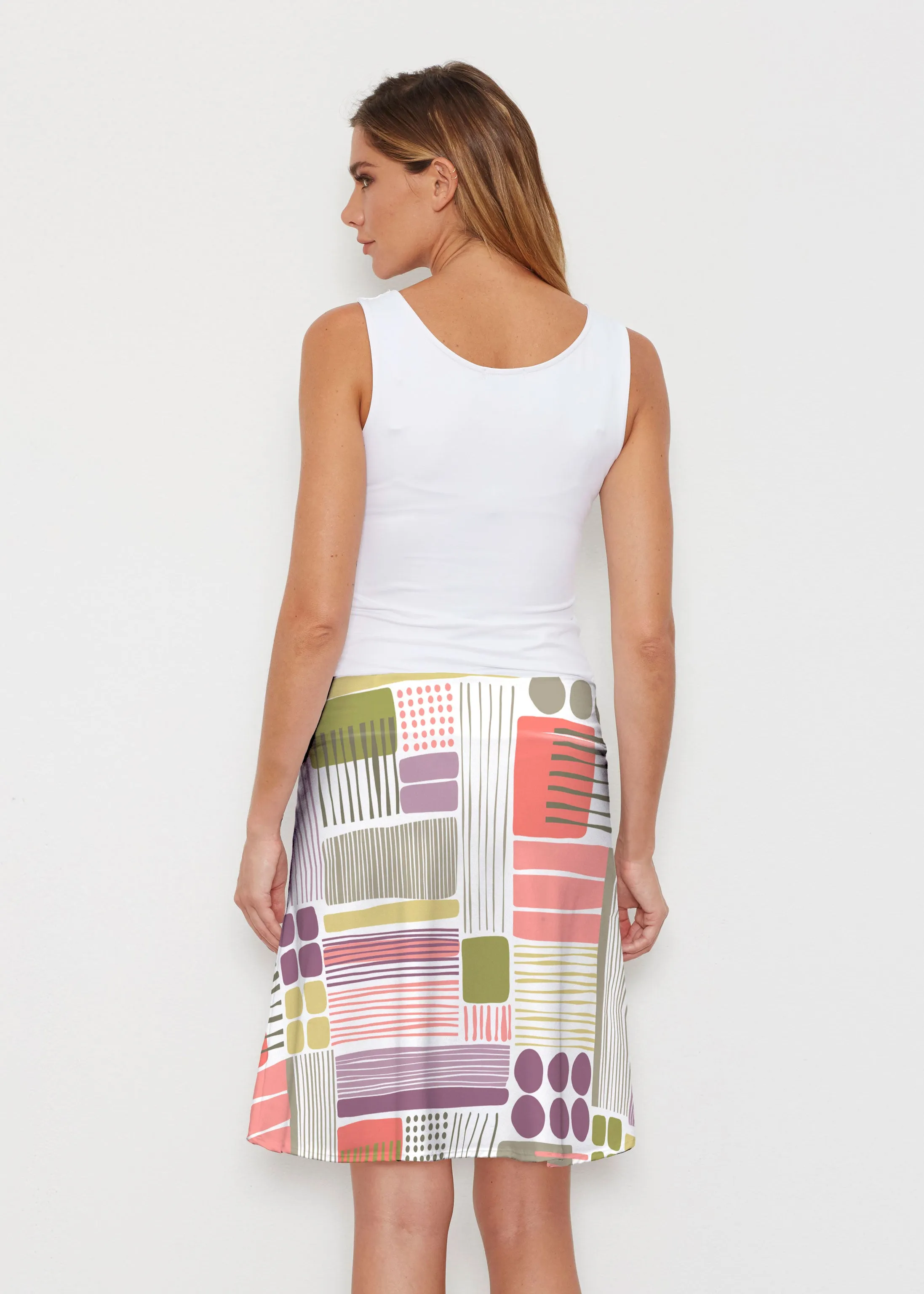 Transcendent Floral (13483) ~ Silky Brenda Skirt 21 inch