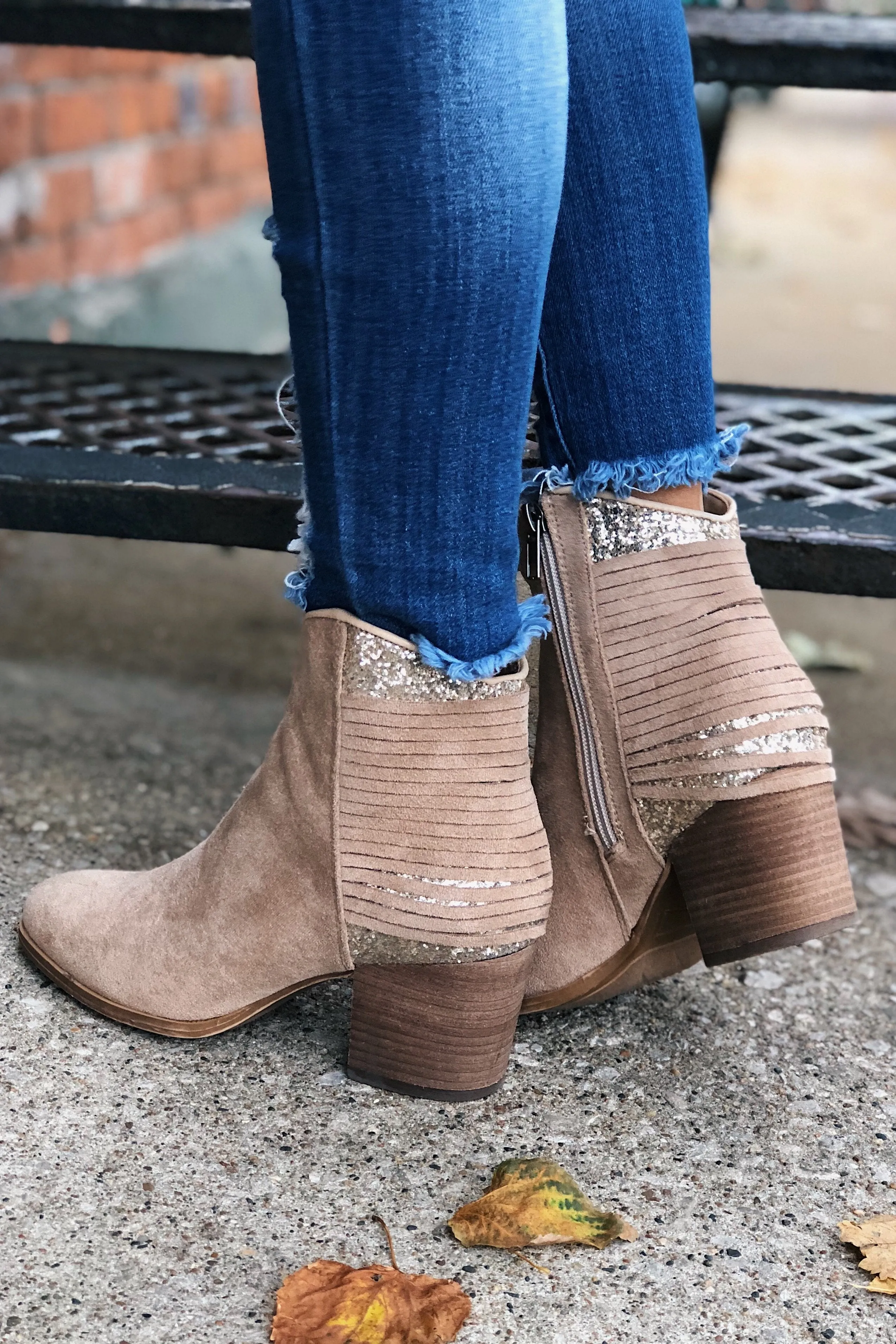 Very G Gypsy Booties- Taupe