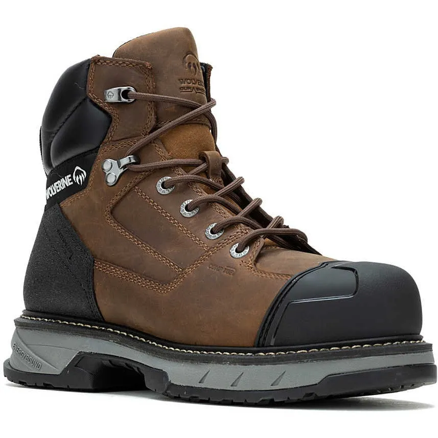 Wolverine Men's Reforce Heavy Duty 6" Comp Toe WP Work Boot -Brown- W241110