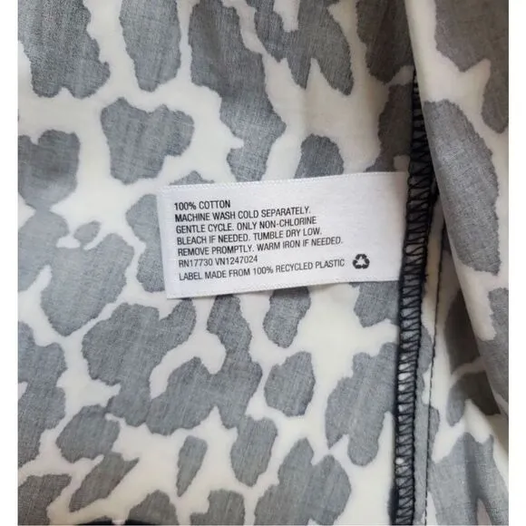 Women's Leopard Print Long Sleeve Dress - Sandy Liang xTarget White/Black XS